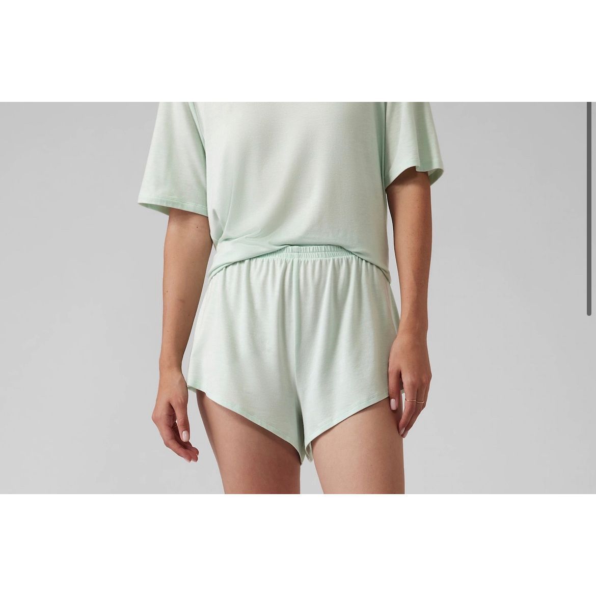 Athleta Womens Nighttime Bliss Sleep Short Simply Lighthouse Green Nwt Size 1x